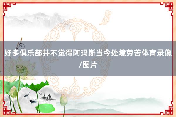 好多俱乐部并不觉得阿玛斯当今处境劳苦体育录像/图片