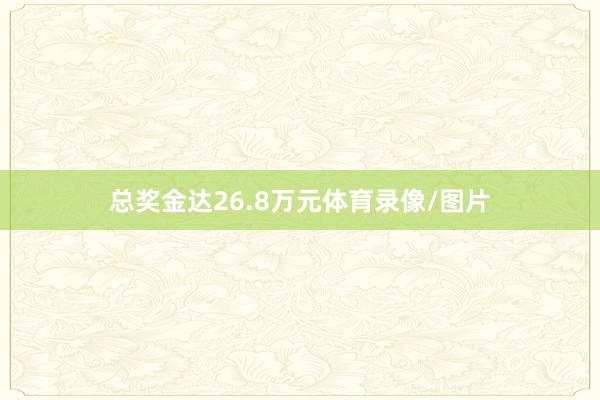 总奖金达26.8万元体育录像/图片