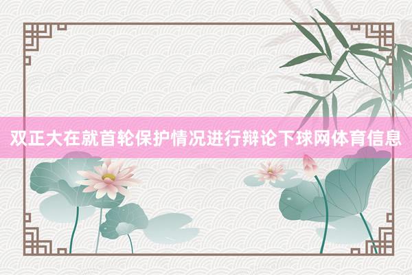 双正大在就首轮保护情况进行辩论下球网体育信息