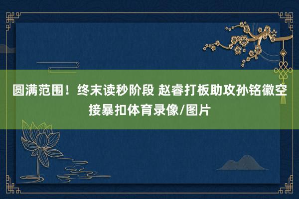 圆满范围！终末读秒阶段 赵睿打板助攻孙铭徽空接暴扣体育录像/图片