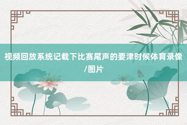 视频回放系统记载下比赛尾声的要津时候体育录像/图片