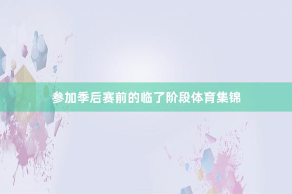 参加季后赛前的临了阶段体育集锦