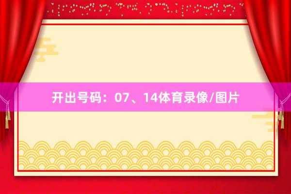 开出号码:07、14体育录像/图片