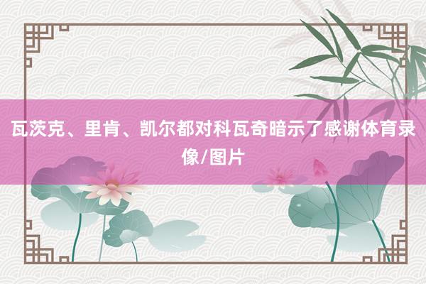 瓦茨克、里肯、凯尔都对科瓦奇暗示了感谢体育录像/图片