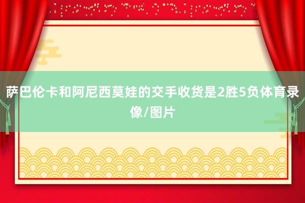 萨巴伦卡和阿尼西莫娃的交手收货是2胜5负体育录像/图片