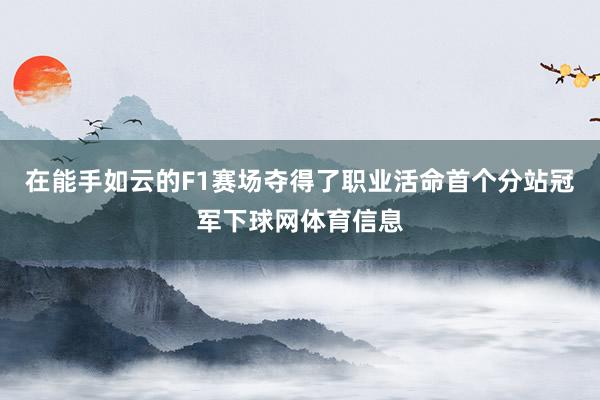 在能手如云的F1赛场夺得了职业活命首个分站冠军下球网体育信息