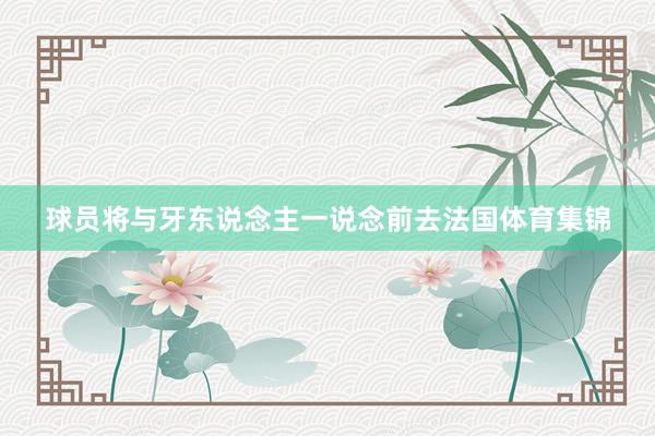 球员将与牙东说念主一说念前去法国体育集锦