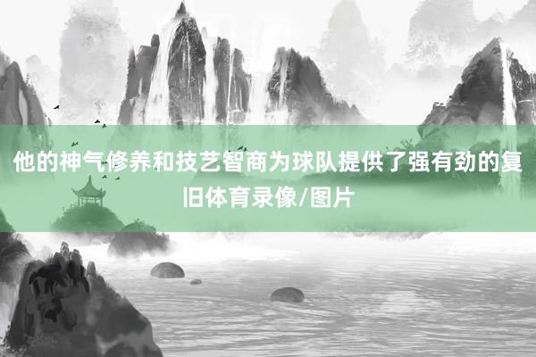 他的神气修养和技艺智商为球队提供了强有劲的复旧体育录像/图片