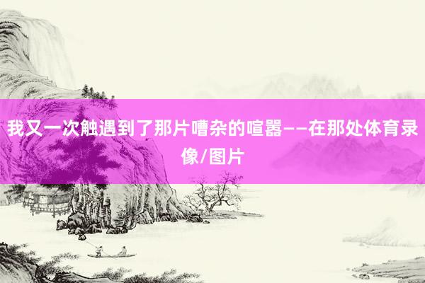 我又一次触遇到了那片嘈杂的喧嚣——在那处体育录像/图片