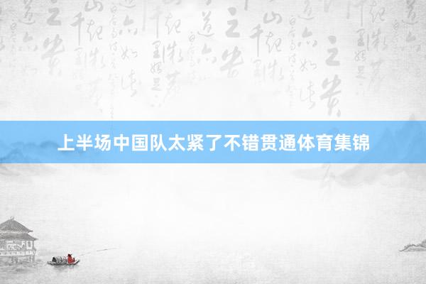 上半场中国队太紧了不错贯通体育集锦