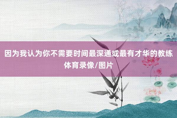 因为我认为你不需要时间最深通或最有才华的教练体育录像/图片