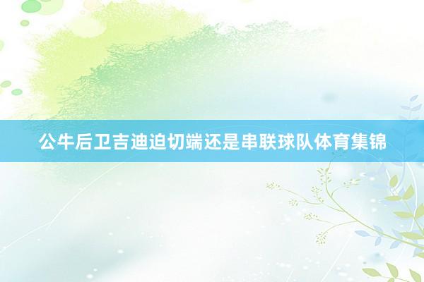 公牛后卫吉迪迫切端还是串联球队体育集锦