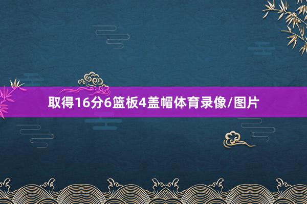 取得16分6篮板4盖帽体育录像/图片