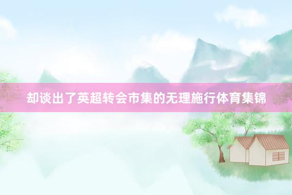 却谈出了英超转会市集的无理施行体育集锦