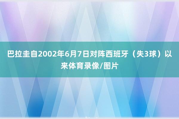 巴拉圭自2002年6月7日对阵西班牙(失3球)以来体育录像/图片